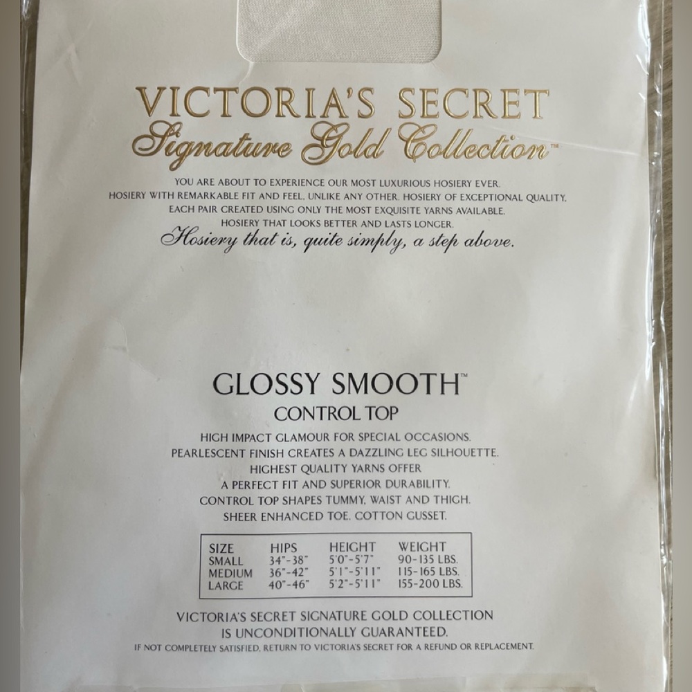Victoria's Secret Gold Signature Collection Glossy Smooth Control Top - Picture 5 of 5